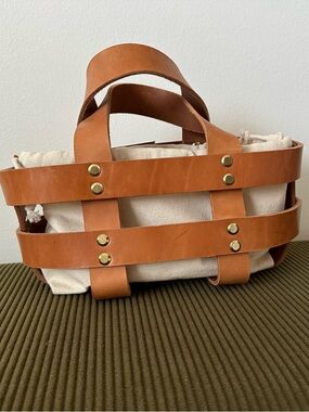 Tree Fairfax Leather Basket Tote — Russet Tan | Handcrafted Vegetable Tanned